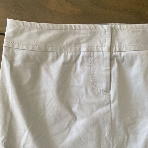 J Crew Stretch Light Gray Pencil Skirt 4P Cotton Lightweight Corpcore Career - Picture 3 of 6